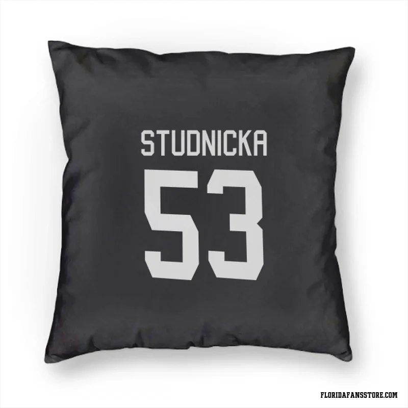 Black Florida Panthers  Jack Studnicka  Pillow Cover (18 X 18)