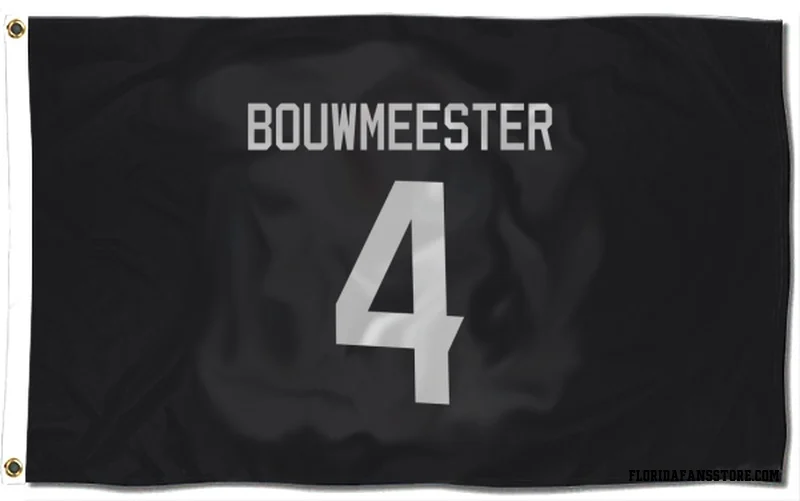 Black Florida Panthers  Jay Bouwmeester  Flag (3 X 5)