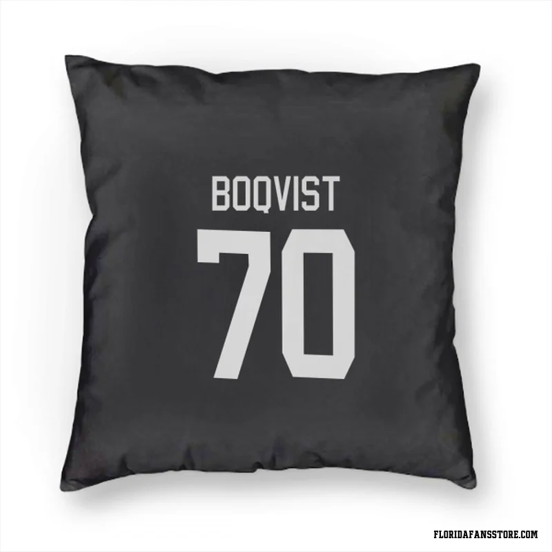 Black Florida Panthers  Jesper Boqvist  Pillow Cover (18 X 18)