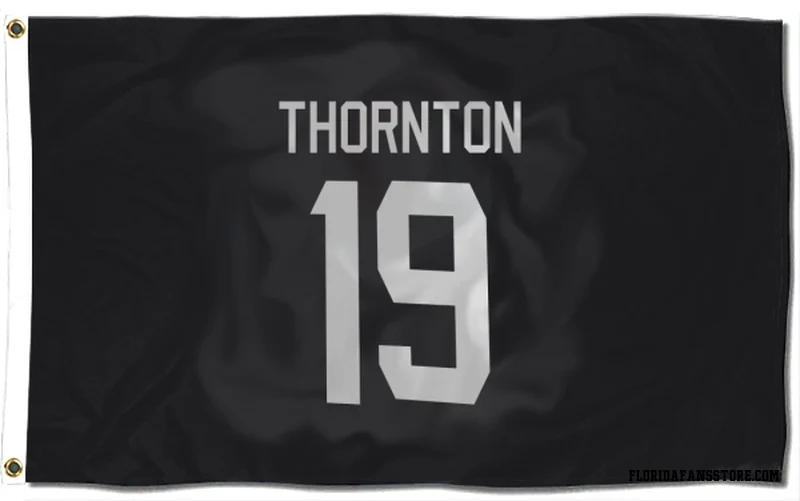 Black Florida Panthers  Joe Thornton  Flag (3 X 5)