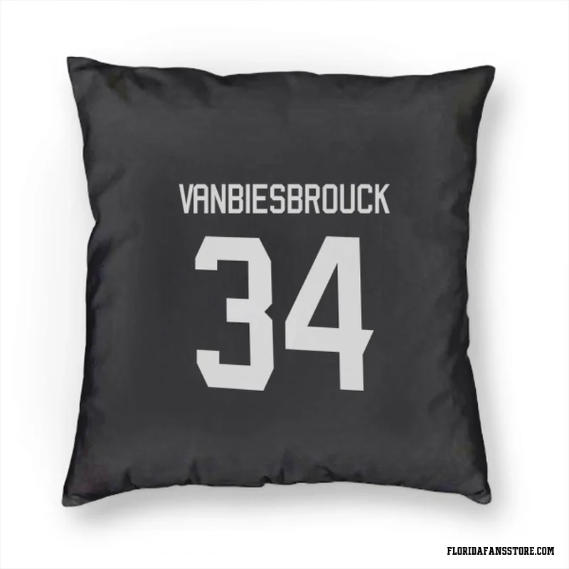 Black Florida Panthers  John Vanbiesbrouck  Pillow Cover (18 X 18)