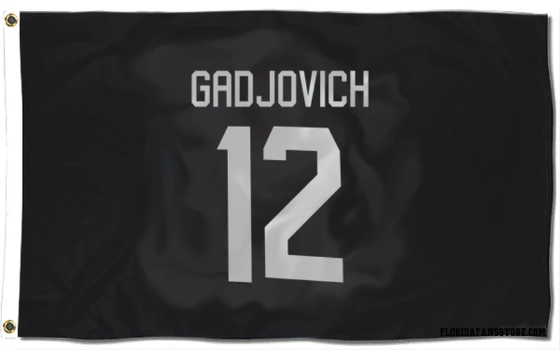 Black Florida Panthers  Jonah Gadjovich  Flag (3 X 5)
