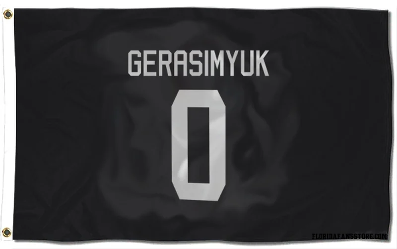 Black Florida Panthers  Kirill Gerasimyuk  Flag (3 X 5)