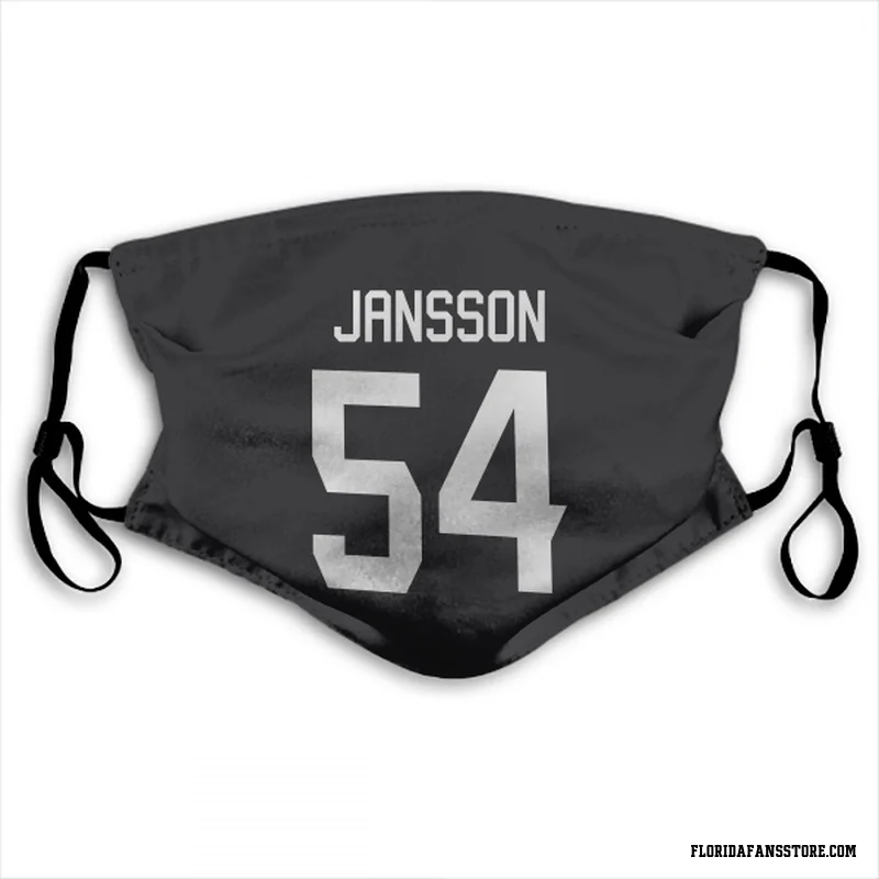 Black Florida Panthers  Ludvig Jansson  Face Mask (With 2 Free PM2.5 Filters)