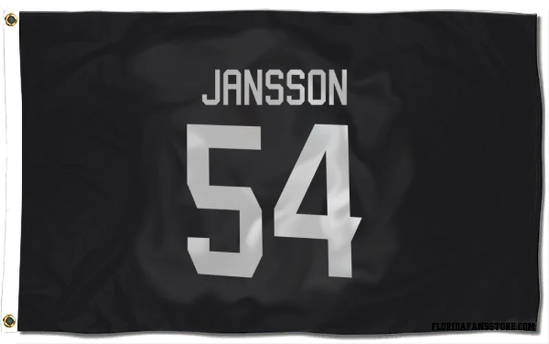 Black Florida Panthers  Ludvig Jansson  Flag (3 X 5)