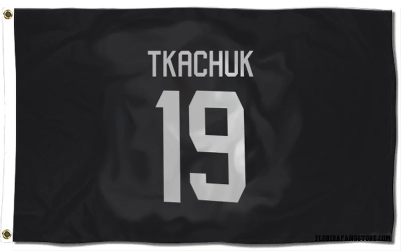 Black Florida Panthers  Matthew Tkachuk  Flag (3 X 5)