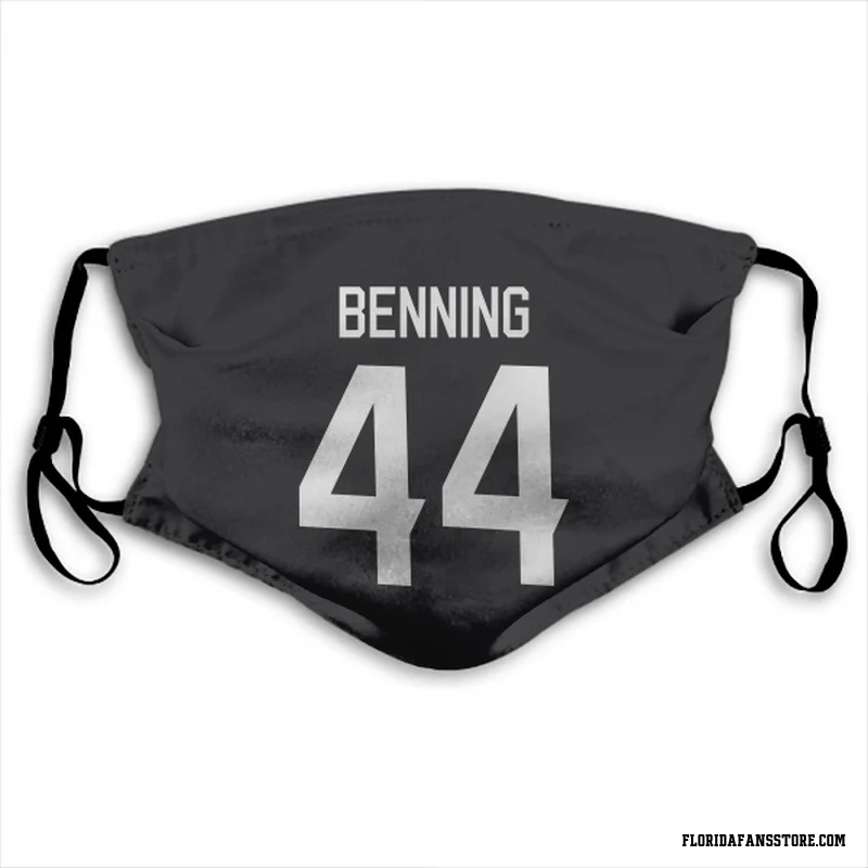 Black Florida Panthers  Michael Benning  Face Mask (With 2 Free PM2.5 Filters)