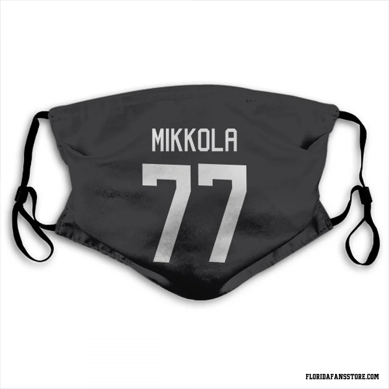 Black Florida Panthers  Niko Mikkola  Face Mask (With 2 Free PM2.5 Filters)