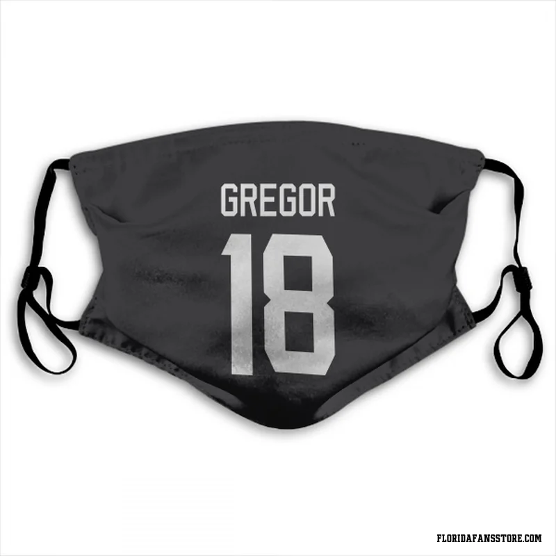 Black Florida Panthers  Noah Gregor  Face Mask (With 2 Free PM2.5 Filters)