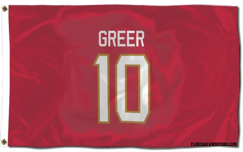Red Florida Panthers  A.J. Greer  Flag (3 X 5)
