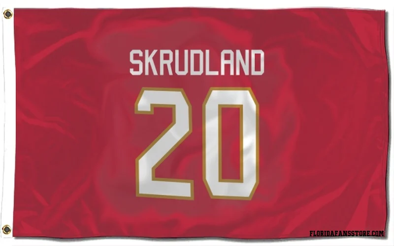 Red Florida Panthers  Brian Skrudland  Flag (3 X 5)