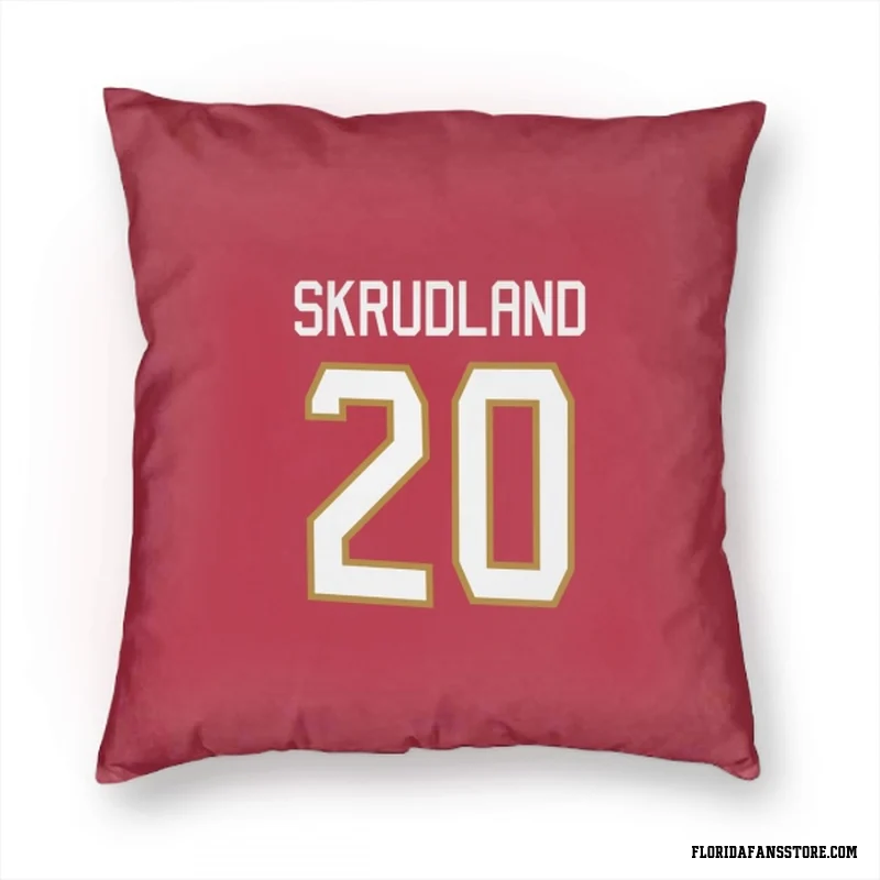 Red Florida Panthers  Brian Skrudland  Pillow Cover (18 X 18)
