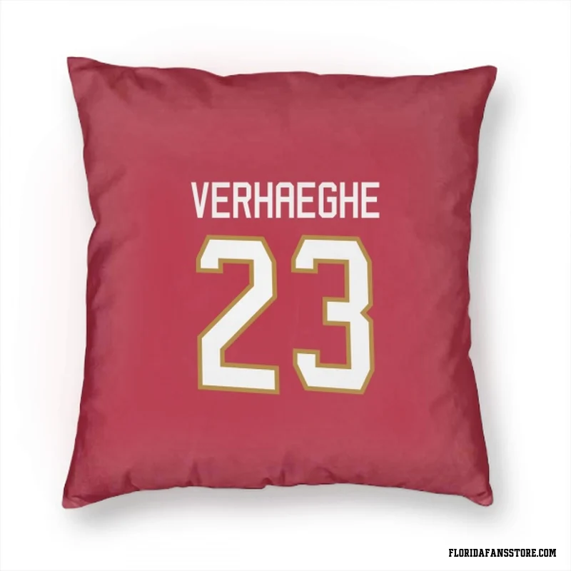 Red Florida Panthers  Carter Verhaeghe  Pillow Cover (18 X 18)