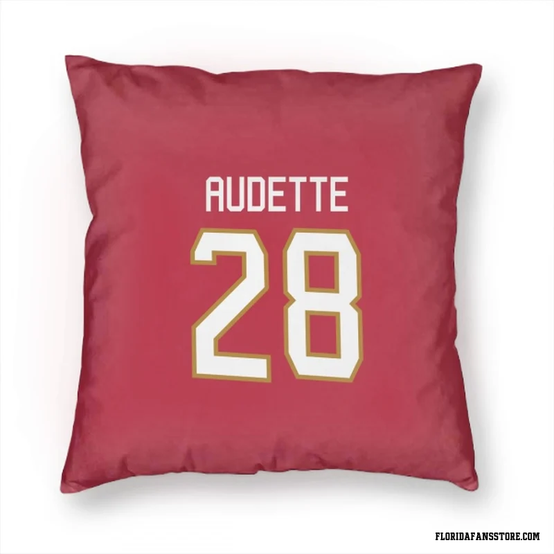 Red Florida Panthers  Donald Audette  Pillow Cover (18 X 18)