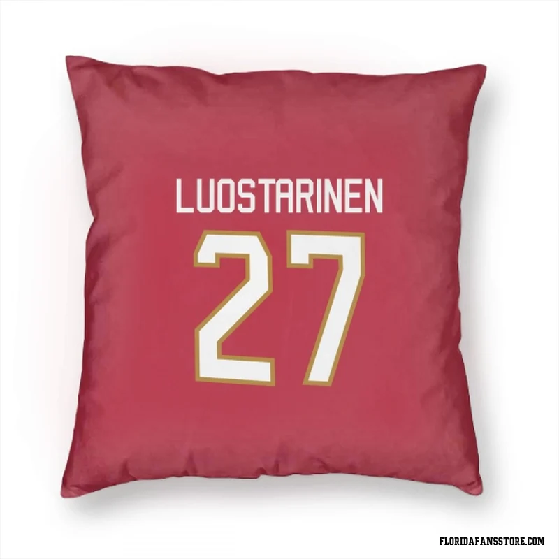 Red Florida Panthers  Eetu Luostarinen  Pillow Cover (18 X 18)