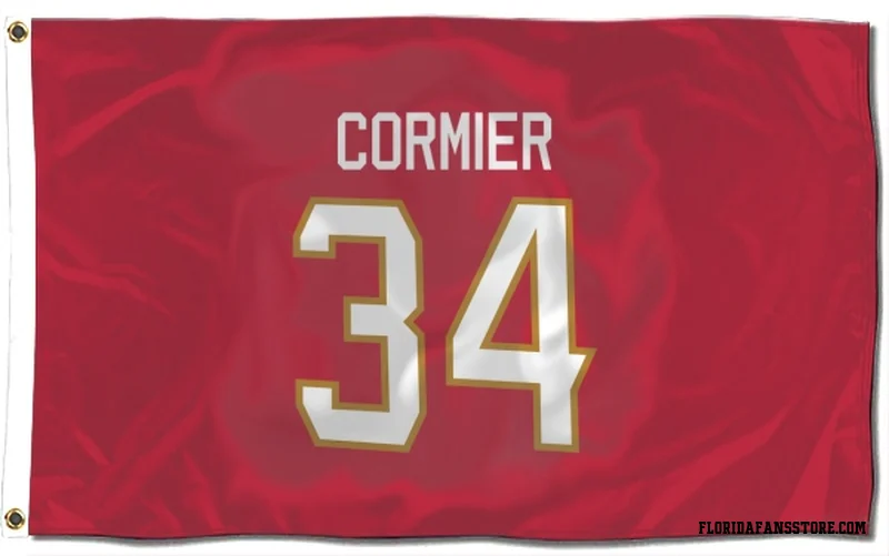 Red Florida Panthers  Evan Cormier  Flag (3 X 5)