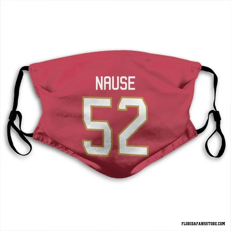 Red Florida Panthers  Evan Nause  Face Mask (With 2 Free PM2.5 Filters)