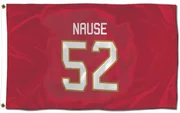 Red Florida Panthers  Evan Nause  Flag (3 X 5)