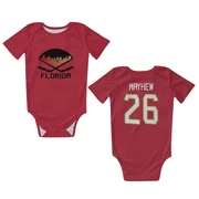 Red Florida Panthers  Gerry Mayhew  Newborn & Infant Bodysuit