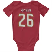 Red Florida Panthers  Gerry Mayhew  Newborn & Infant Bodysuit