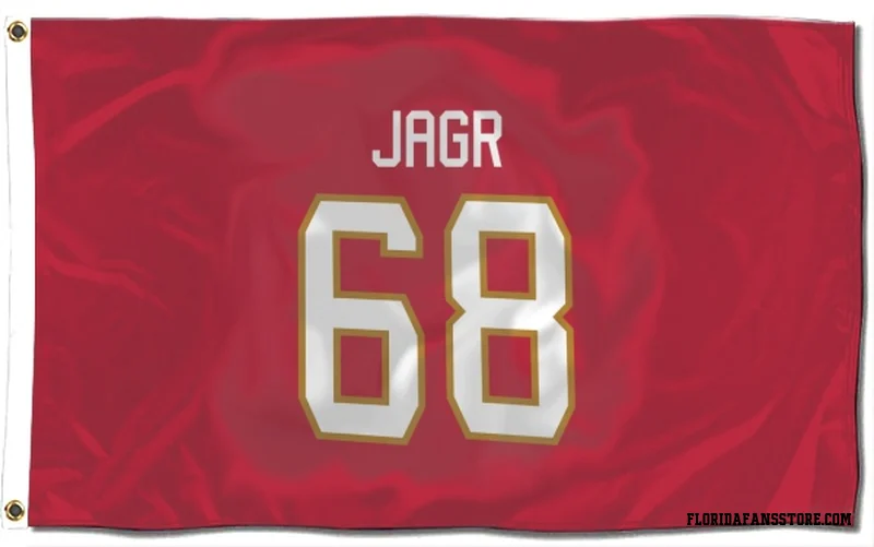 Red Florida Panthers  Jaromir Jagr  Flag (3 X 5)