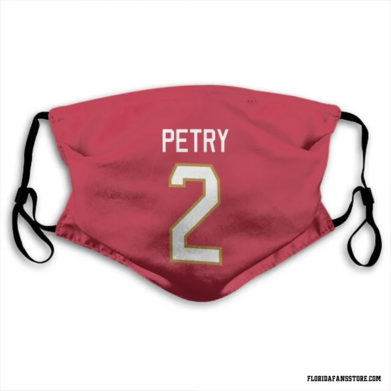 Red Florida Panthers  Jeff Petry  Face Mask (With 2 Free PM2.5 Filters)
