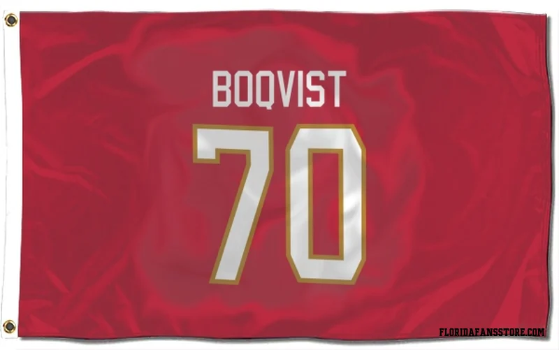 Red Florida Panthers  Jesper Boqvist  Flag (3 X 5)