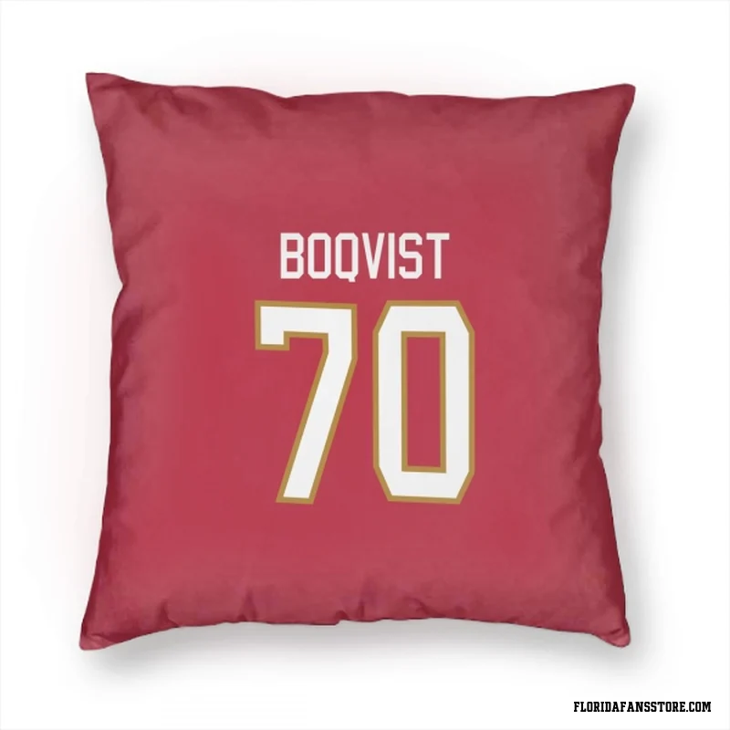Red Florida Panthers  Jesper Boqvist  Pillow Cover (18 X 18)