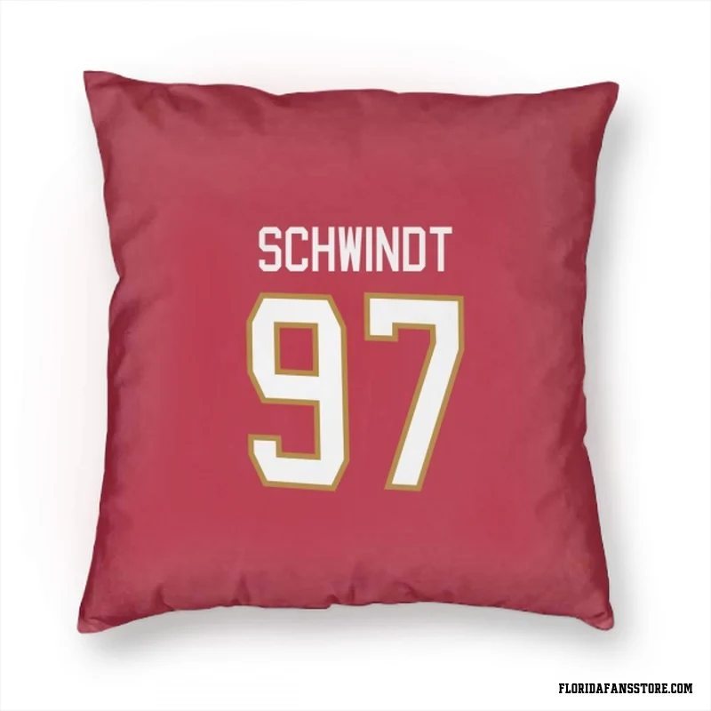 Red Florida Panthers  Kai Schwindt  Pillow Cover (18 X 18)