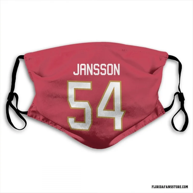 Red Florida Panthers  Ludvig Jansson  Face Mask (With 2 Free PM2.5 Filters)