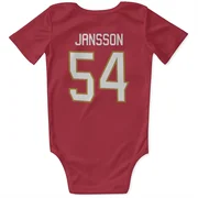 Red Florida Panthers  Ludvig Jansson  Newborn & Infant Bodysuit
