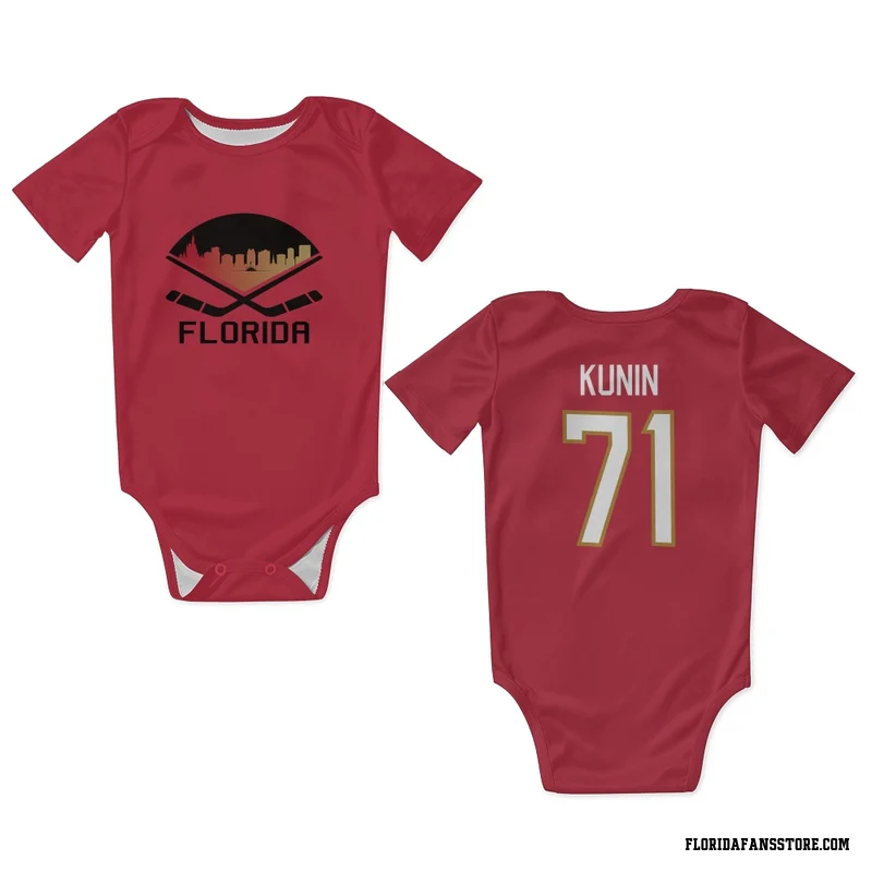 Red Florida Panthers  Luke Kunin  Newborn & Infant Bodysuit