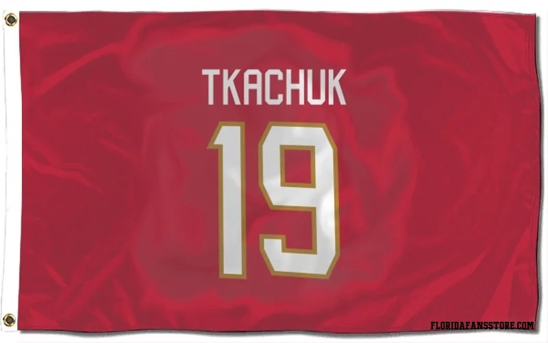 Red Florida Panthers  Matthew Tkachuk  Flag (3 X 5)