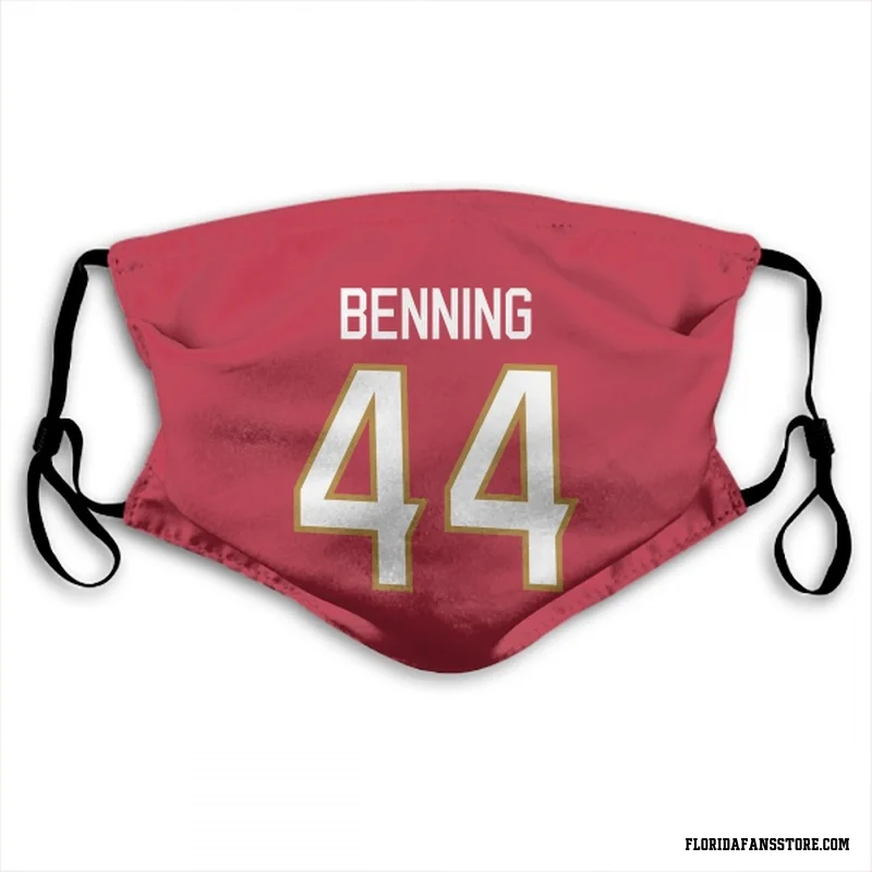 Red Florida Panthers  Michael Benning  Face Mask (With 2 Free PM2.5 Filters)