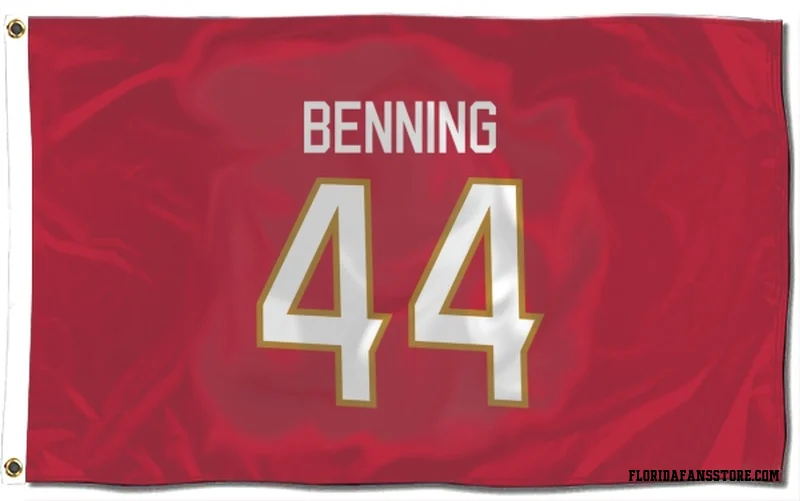 Red Florida Panthers  Michael Benning  Flag (3 X 5)