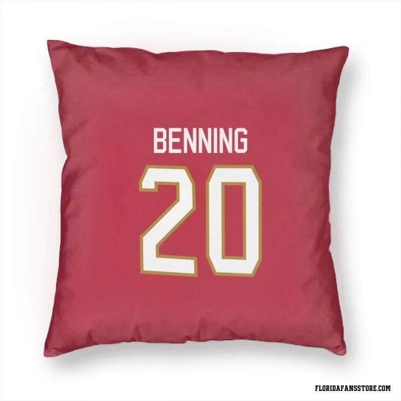 Red Florida Panthers  Mike Benning  Pillow Cover (18 X 18)