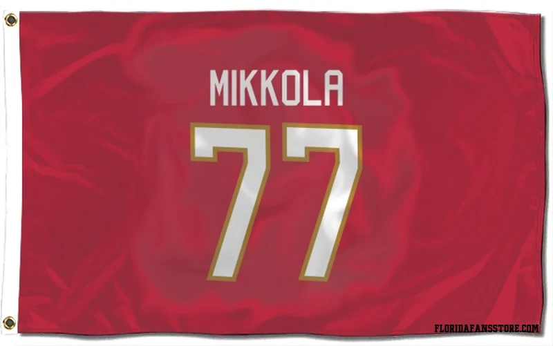 Red Florida Panthers  Niko Mikkola  Flag (3 X 5)