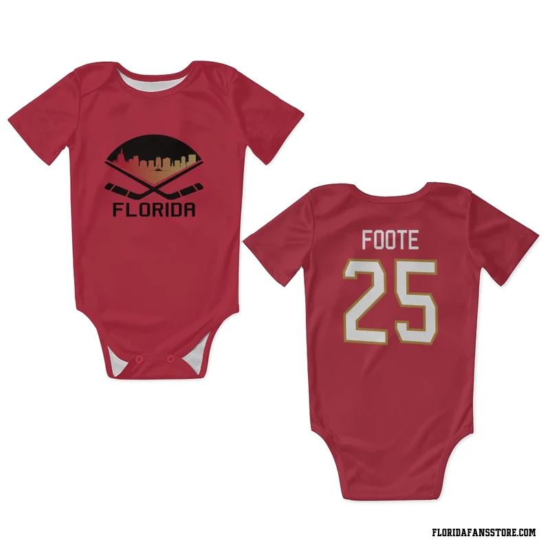 Red Florida Panthers  Nolan Foote  Newborn & Infant Bodysuit