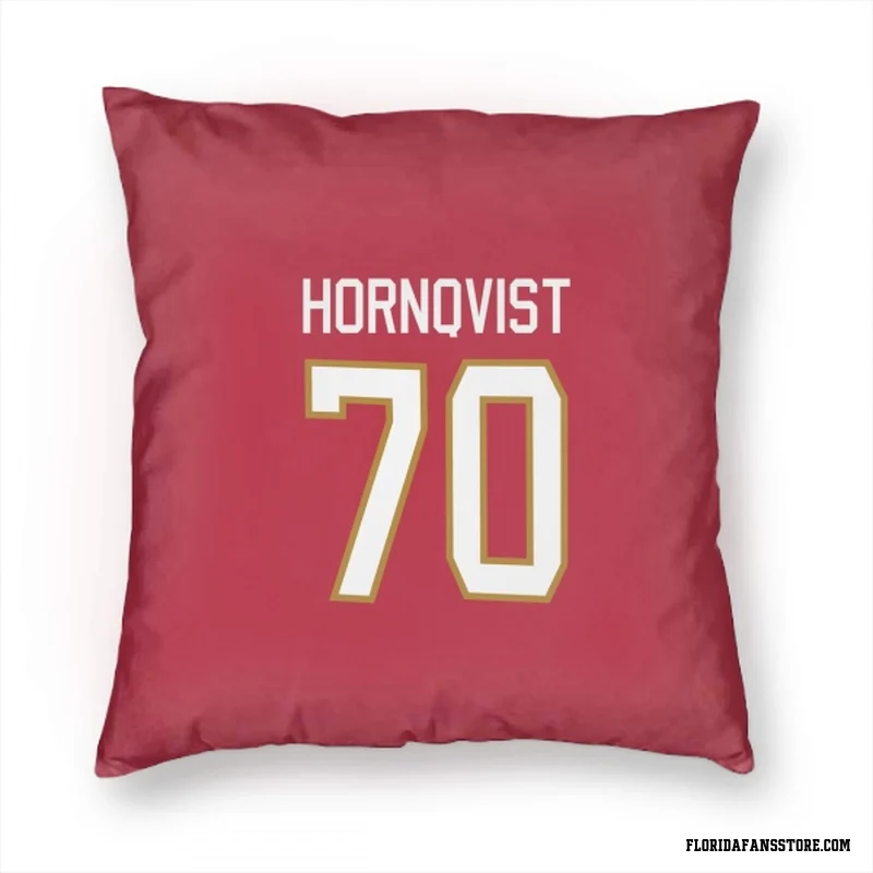 Red Florida Panthers  Patric Hornqvist  Pillow Cover (18 X 18)
