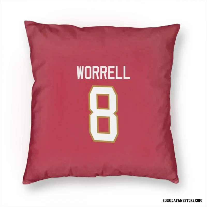 Red Florida Panthers  Peter Worrell  Pillow Cover (18 X 18)