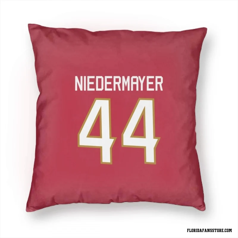 Red Florida Panthers  Rob Niedermayer  Pillow Cover (18 X 18)