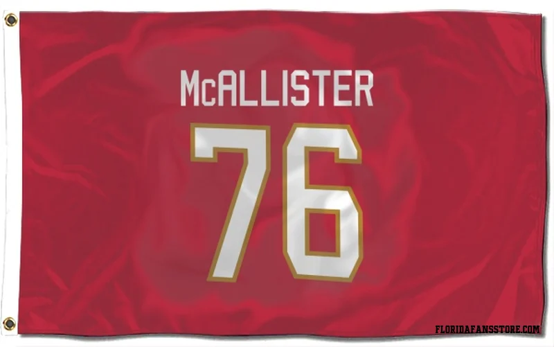 Red Florida Panthers  Ryan McAllister  Flag (3 X 5)