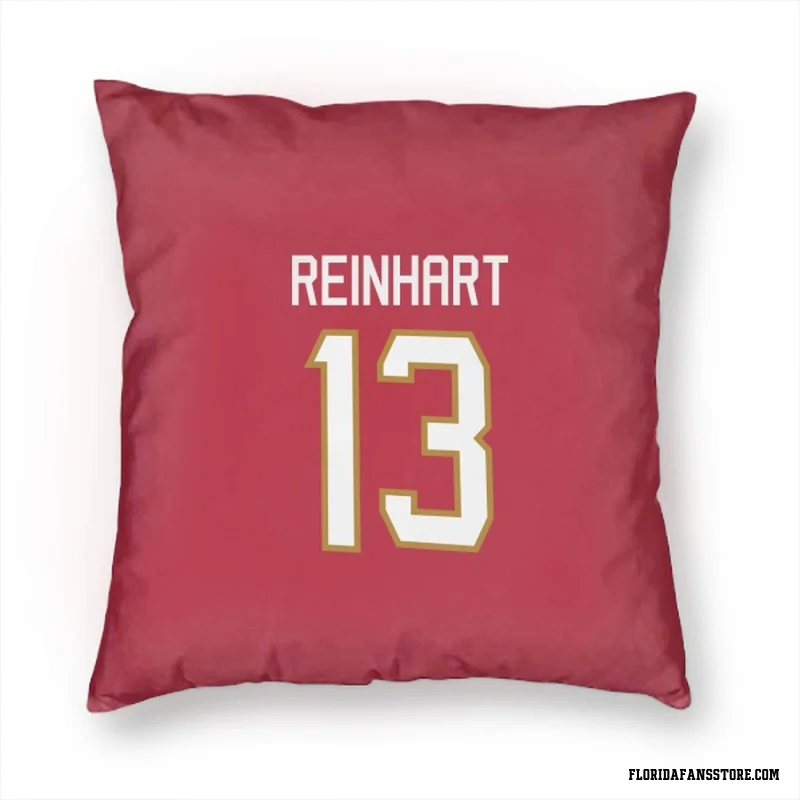 Red Florida Panthers  Sam Reinhart  Pillow Cover (18 X 18)
