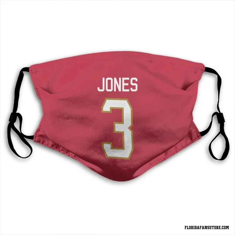 Red Florida Panthers  Seth Jones  Face Mask (With 2 Free PM2.5 Filters)