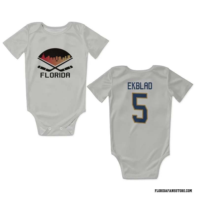 White Florida Panthers  Aaron Ekblad  Newborn & Infant Bodysuit