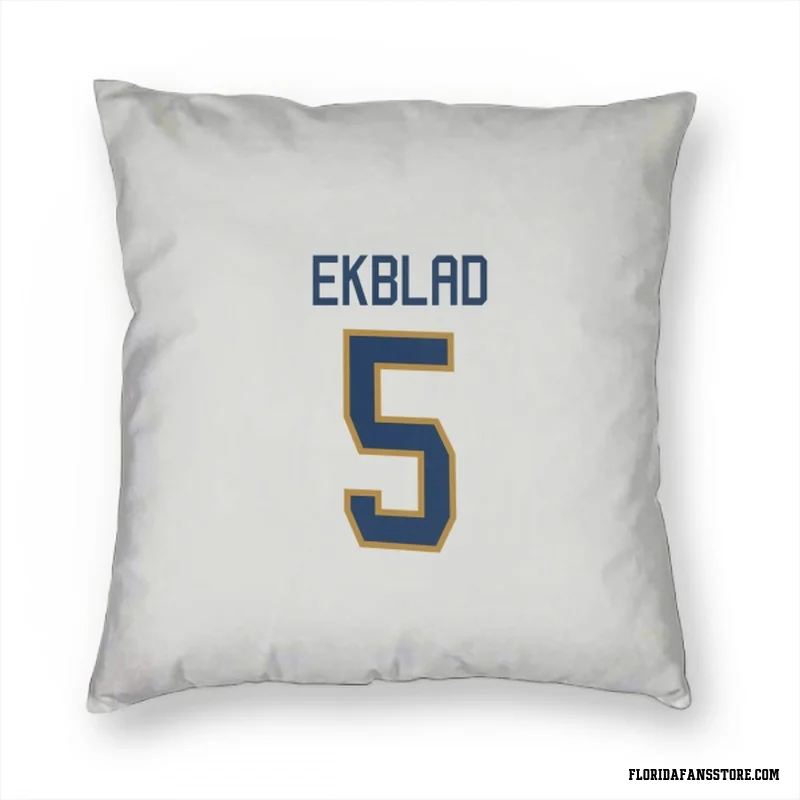 White Florida Panthers  Aaron Ekblad  Pillow Cover (18 X 18)