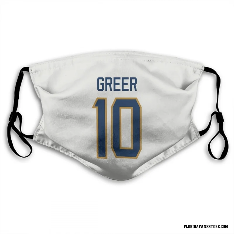 White Florida Panthers  A.J. Greer  Face Mask (With 2 Free PM2.5 Filters)