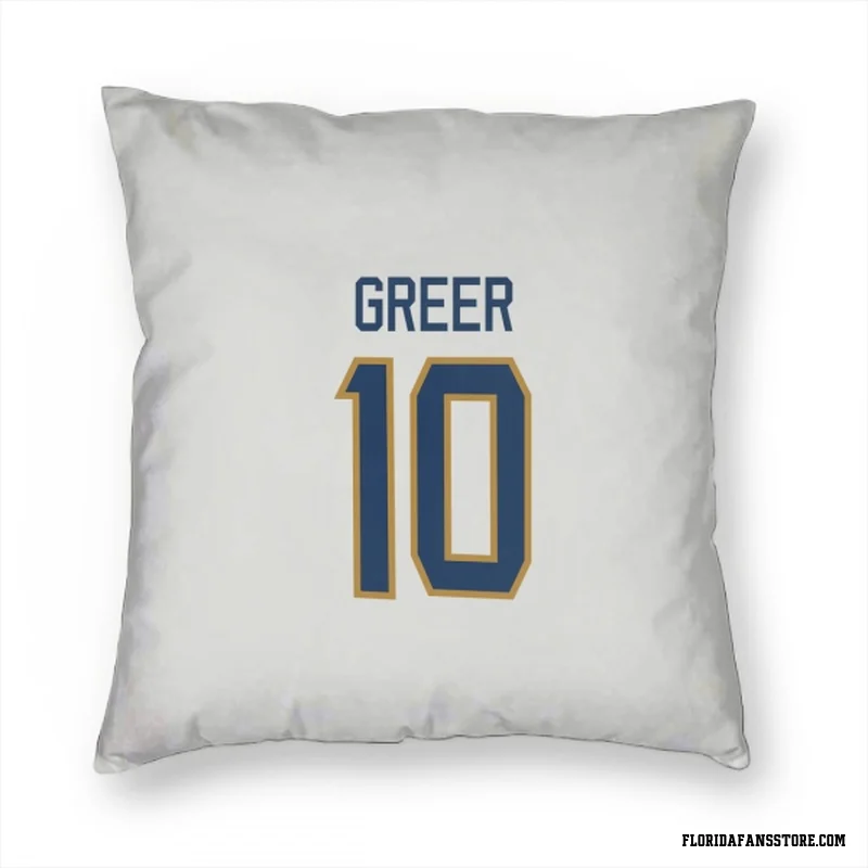 White Florida Panthers  A.J. Greer  Pillow Cover (18 X 18)