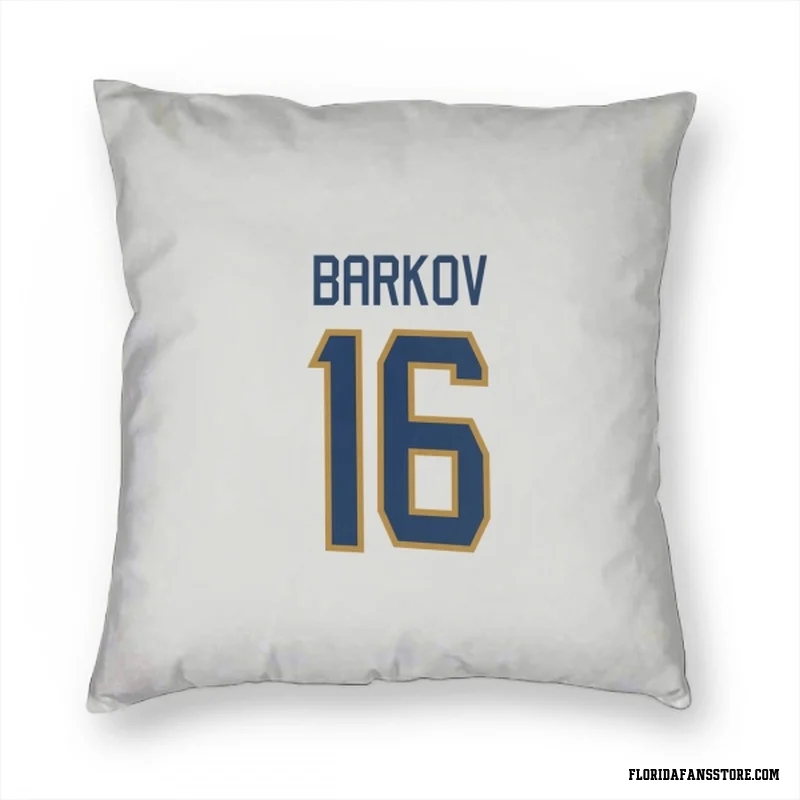 White Florida Panthers  Aleksander Barkov  Pillow Cover (18 X 18)