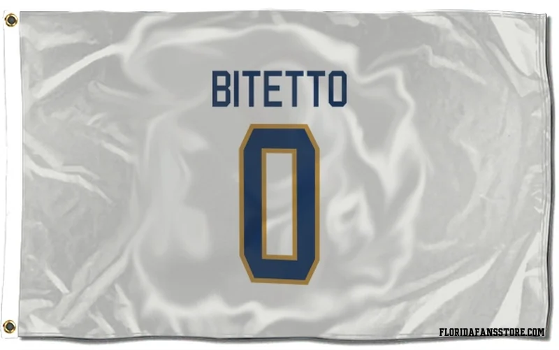 White Florida Panthers  Anthony Bitetto  Flag (3 X 5)